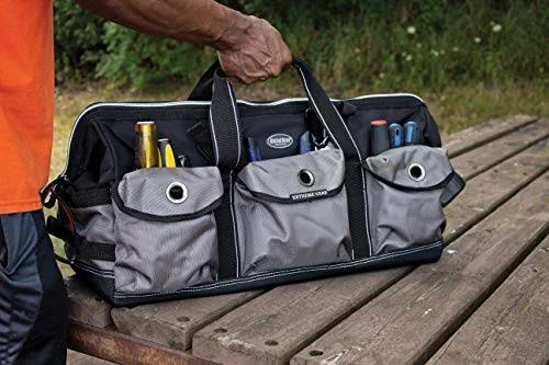 Bucket Boss Extreme Big Daddy Tool Bag in Grey - 65024, Black|Black and Gray