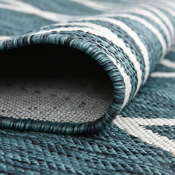 Jill Zarin Home Teal Turks and Caicos Indoor/Outdoor Rug 7&10x22x10& Oval