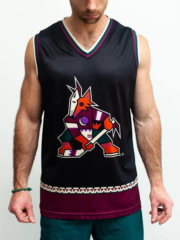 Arizona Coyotes Retro Alternate Hockey Tank L - Black, Polyester