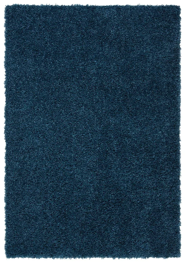 Safavieh August Sophia Solid Plush Shag Area Rug, Navy, 6&7 inch x 6&7 inch Round