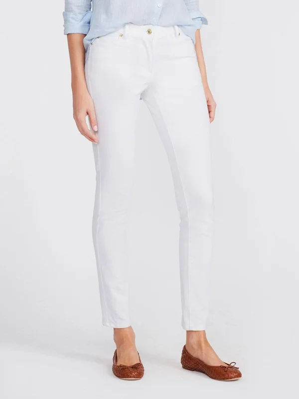 J.Mclaughlin Women's Lexi Jeans White Solid - Size 6