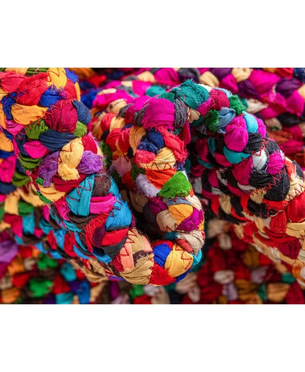 Unique Loom Braided Chindi Area Rug - 8& x 10& Multi