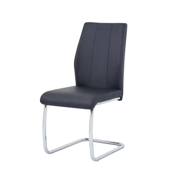 Gudmund 2-Piece Modern Dining Chairs in White Faux Leather