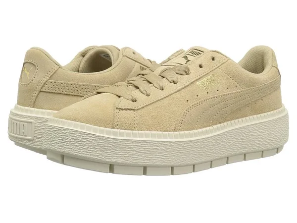 Puma Suede Platform Trace - Womens Shoes Safari/Marshmallow Size 9.5