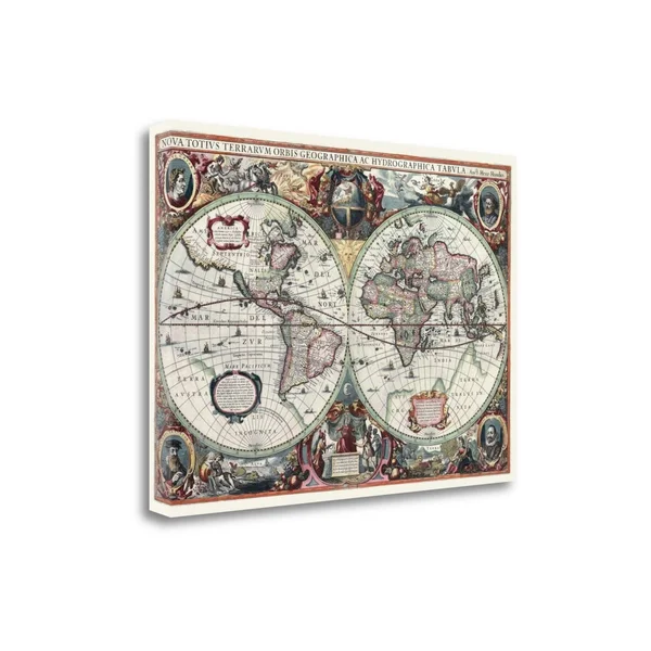 17x22 x 24x22 Nova Totius Terrarum Orbis Tabula Gallery Wrap Canvas