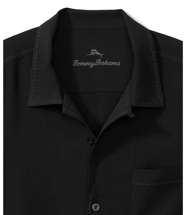 Tommy Bahama Hawaiian Herringbone Silk Short-Sleeve Woven Shirt - 3XL