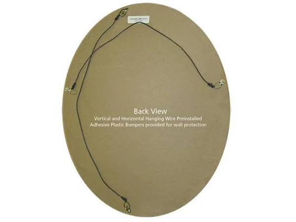 Venice Framed Oval Mirror in Rubbed Bronze - Antique Bronze - 35X45