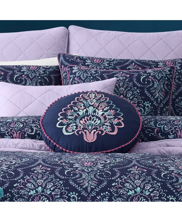 Queen Street Kinsley Round Throw Pillow - Blue