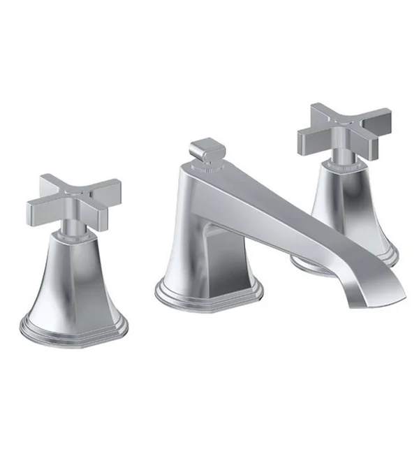 Graff G-6850-C15B-PN-T Finezza Uno 7 3/8x22 Double Handle Widespread/Deck Mounted Roman Tub Faucet in Polished Nickel Trim Only