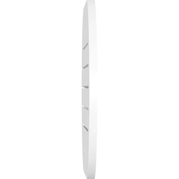 Ekena Millwork GVPRE30X1801SF 30x22W x 18x22H Horizontal Round Ended Surface Mount PVC Gable Vent: Functional, w/ 3-1/2x22W x 1x