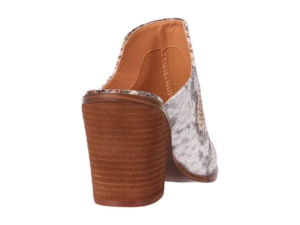 Chinese Laundry Springfield Mule Yellow/Dark Brown Python - M, 9.5