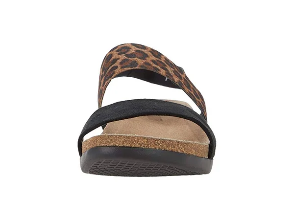 Munro Pisces Black Leopard Sandal (Women) 10.5 - WW, Black Leopard