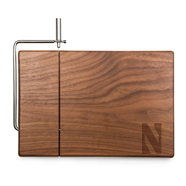 Northwestern Wildcats Meridian Cutting Board & Cheese Slicer, 9.8 x 6.8 x 0.5