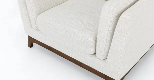 White Armchair - Solid Wood Legs, Article Ceni Modern Furniture