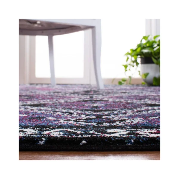 Vintage Hamadan VTH293V Purple - Black - 2-3 x 8