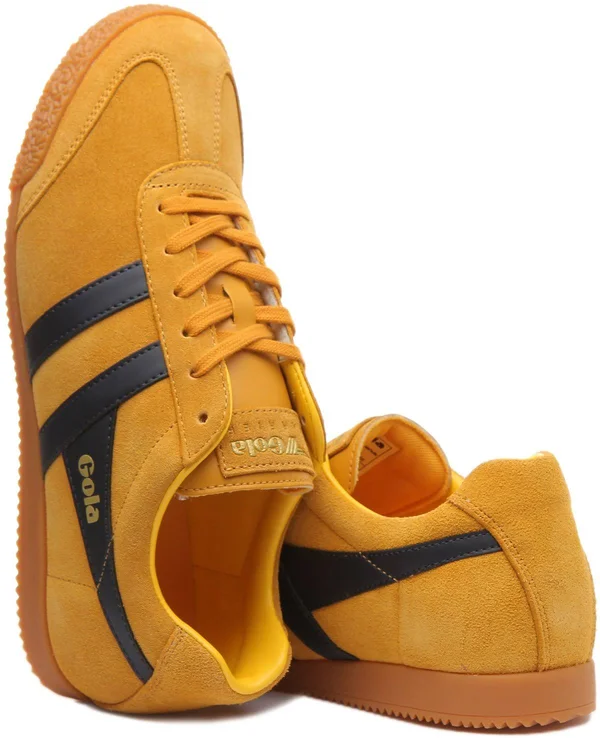Gola Harrier Sun Navy Gum Mens Suede Trainers - 11 UK