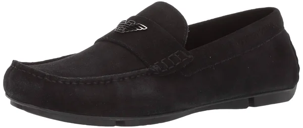 Emporio Armani Suede Driver Shoes Black