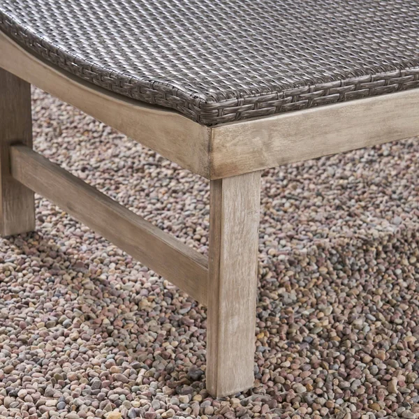 78.75x22 Gray and Black Contemporary Outdoor Patio Chaise Lounge