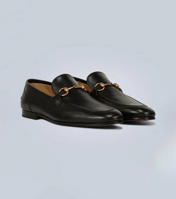 Gucci Jordaan Leather Loafer - Black - Loafers