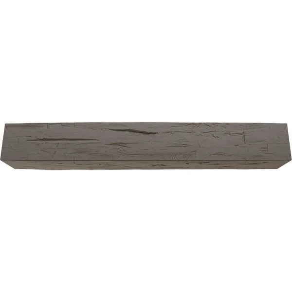 Ekena Millwork MANUHH06X06X72HD 6x22H x 6x22D x 72x22W Hand Hewn Faux Wood Fireplace Mantel - Natural Honey Dew