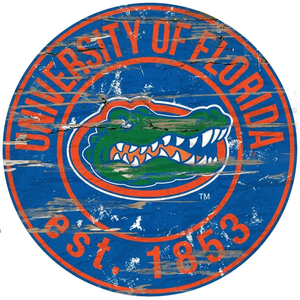 Florida Gators Distressed Round Sign