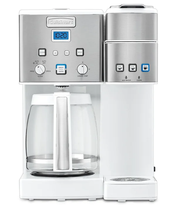 Cuisinart Coffee Center 12-Cup Coffeemaker and Single-Serve Brewer (White)