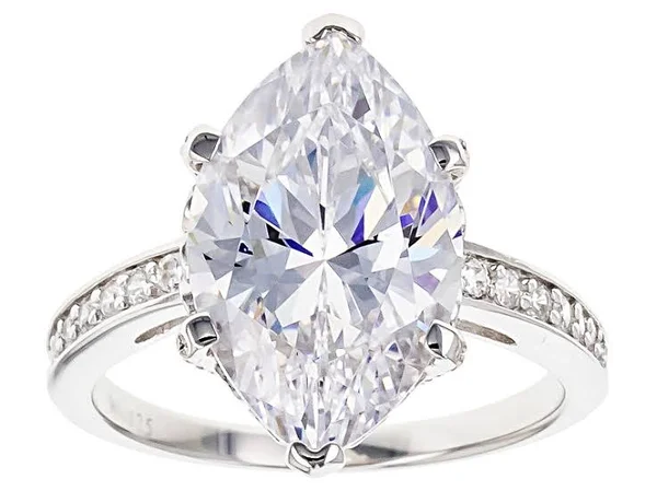 Charles Winston for Bella Luce 8.80ctw Diamond Simulant Rhodium Over Silver Ring 4.32ctw Dew - Size 10 - Jewelry TV