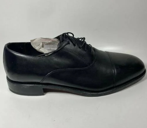 Florsheim Hombre Edgar Tapa Punta Oxford Cuero Negro 7 3E Ee. Uu.