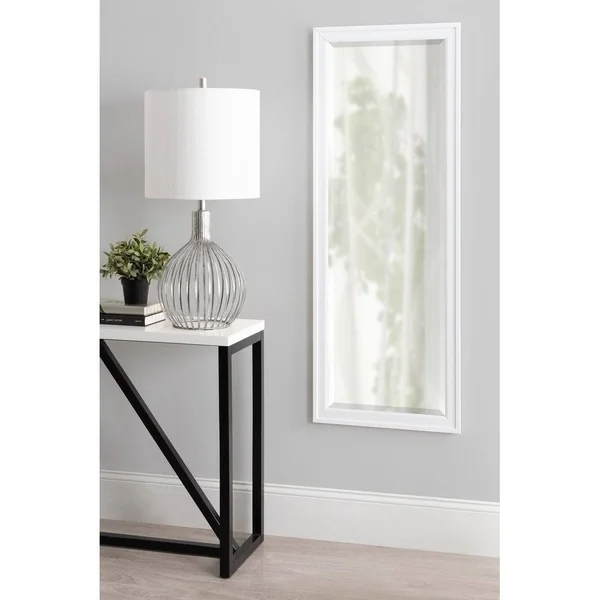 DesignOvation Bosc Framed Wall Mirror - 27.5x39.5, White