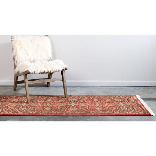 Unique Loom Edinburgh Red 10 ft Runner Area Rug