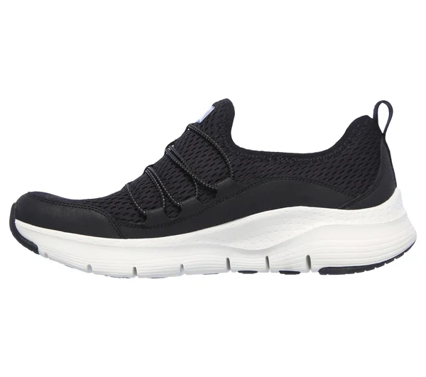 Skechers Women's Arch Fit Lucky Thoughts Sneaker, Black/White