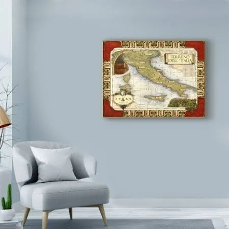 Trademark Fine Art Wag01890-C1824Gg Unknown 'Medium Wine Map I' Canvas