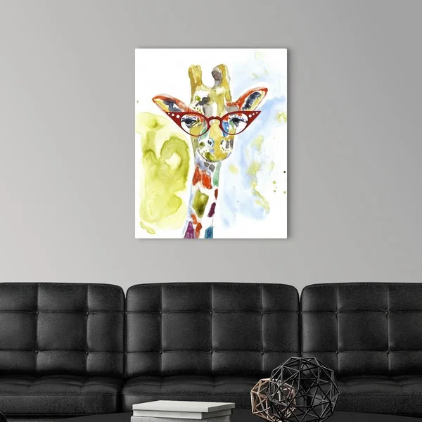 Smarty-Pants Giraffe, Canvas Wall Art, 24x30, Great Big Canvas