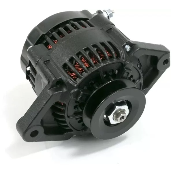 A-Team Performance ES1004BK Mini Race Alternator Denso Style High Amperage 90 Amp Black Finish