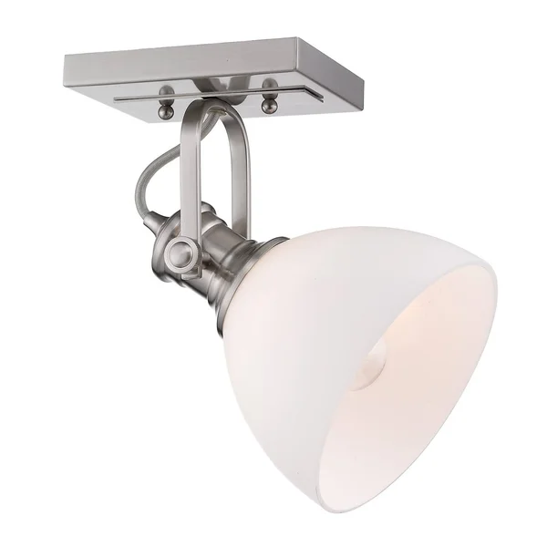 Carbon Loft Barton 1-Light Semi-Flush in Pewter - Pewter with Seeded Glass 26273422