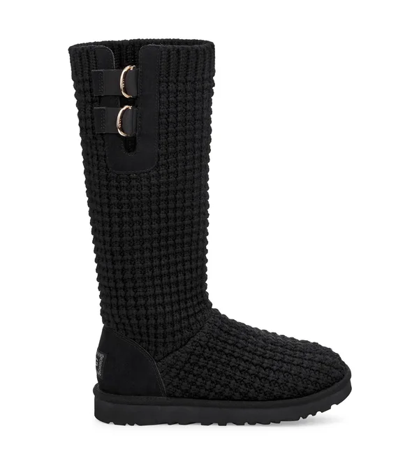 Ugg Women's Classic Solene Tall Knit 1112478 - 9 - Black