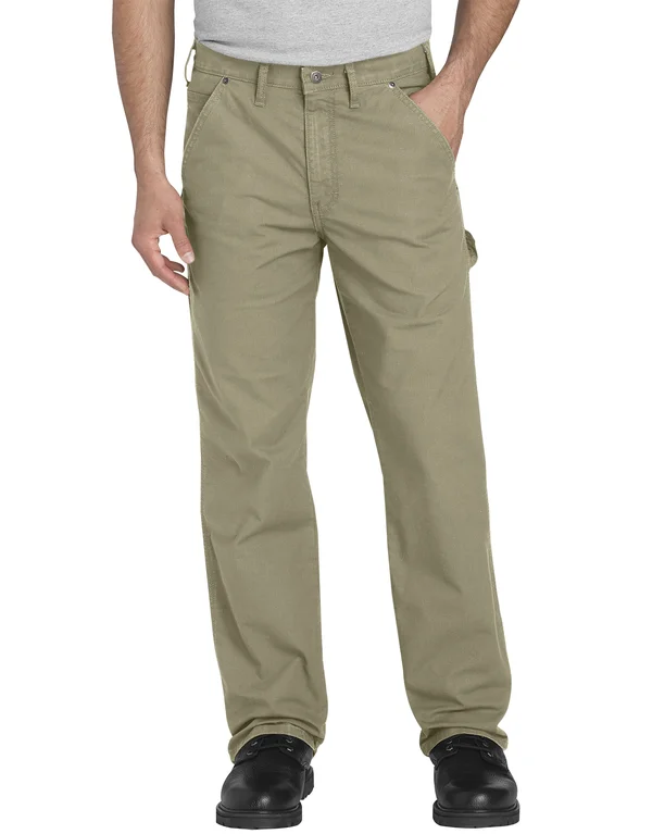 Dickies Men's Flex Regular Fit Straight Leg Tough Max Ripstop Carpenter Pants - Rinsed Desert Sand