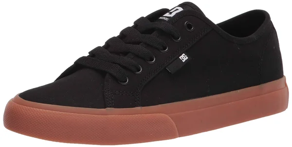 DC Men's Manual Skate Shoe Size 6.5 Black/Gum