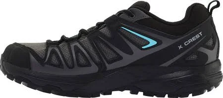 Salomon Women's x Crest GTX Hiking Shoes Magnet, Black, Atlantis 10