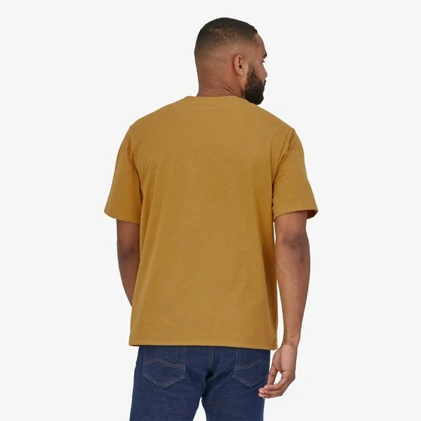 Patagonia M&s P-6 Label Pocket Responsibili-Tee Hawk Gold - Xs