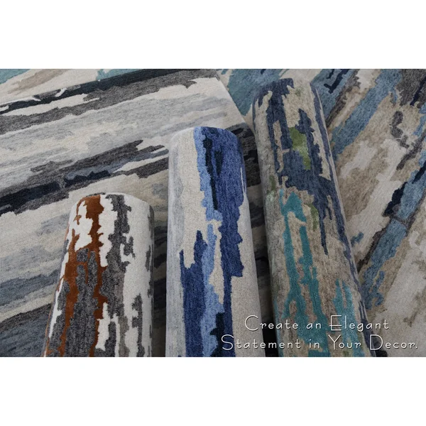 Amer Rugs Abstract ABS-4 Area Rug, 5' x 8' - Blue