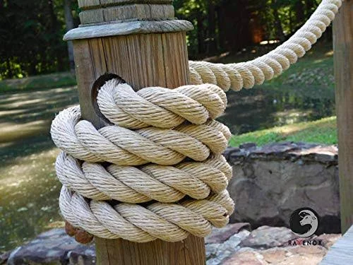 Ravenox Twisted Unmanila Rope, ProManila Polypropylene Cord for Indoor Outdoor Use, 3/16-in to 2-Inch Diameter, for Landscapi