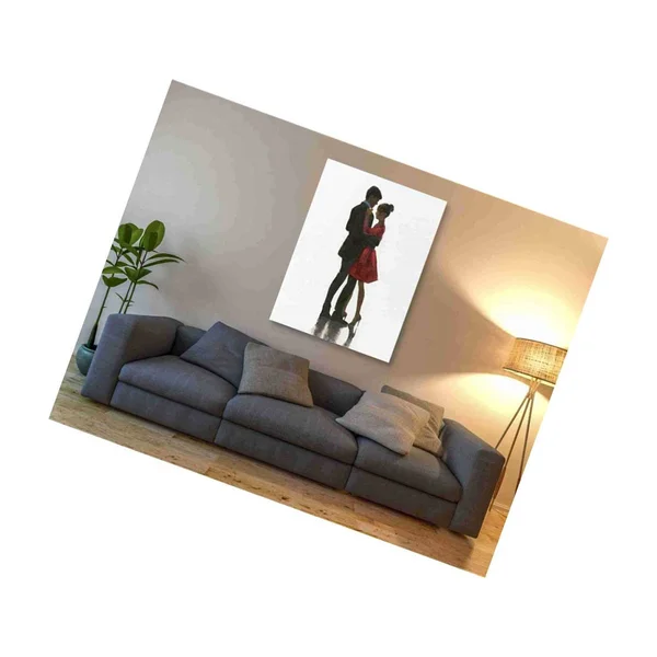 Epic Graffiti The Embrace II Red Dress by Marco Fabiano, Giclee Canvas Wall Art, 40x22x54x22, 1.5 x 40 x 54