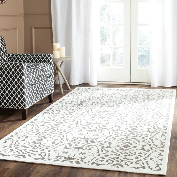 Safavieh Paradise Rug PAR636 Ivory, Dark Grey, 4& x 6&