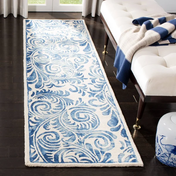 Safavieh Dip Dye DDY212M 4&0x22 x 6&0x22 Blue - Ivory Area Rug