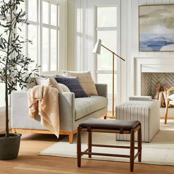 Woodland Hills Wood Base Sofa Light Gray - Threshold Designed with Studio McGee