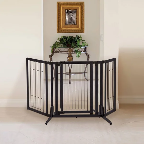 Richell Premium Plus Freestanding Pet Gate (Black)