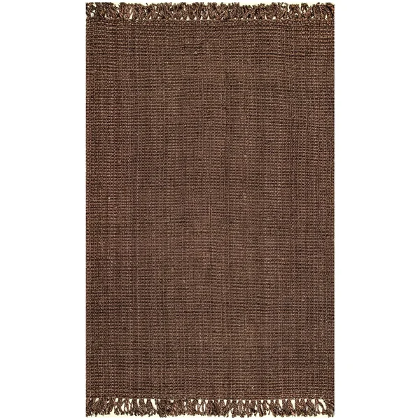 nuLOOM Chunky Loop Jute Chocolate 6& x 9& Area Rug