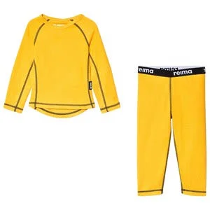 Reima - Kids - Lani Baselayer Set Warm - Baselayer Sets, Yellow