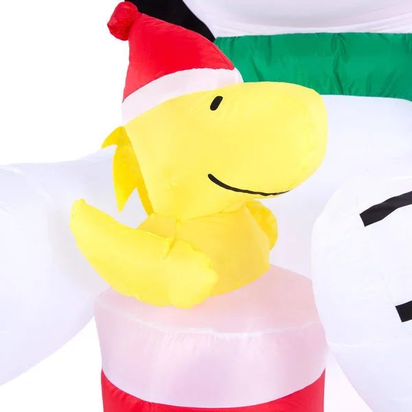 Peanuts Lighted Snoopy Woodstock in Stocking Christmas Inflatable 10ft Tall